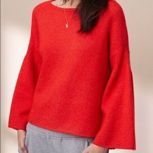 🎉Lou & Grey Red Bell Sleeve Sweater